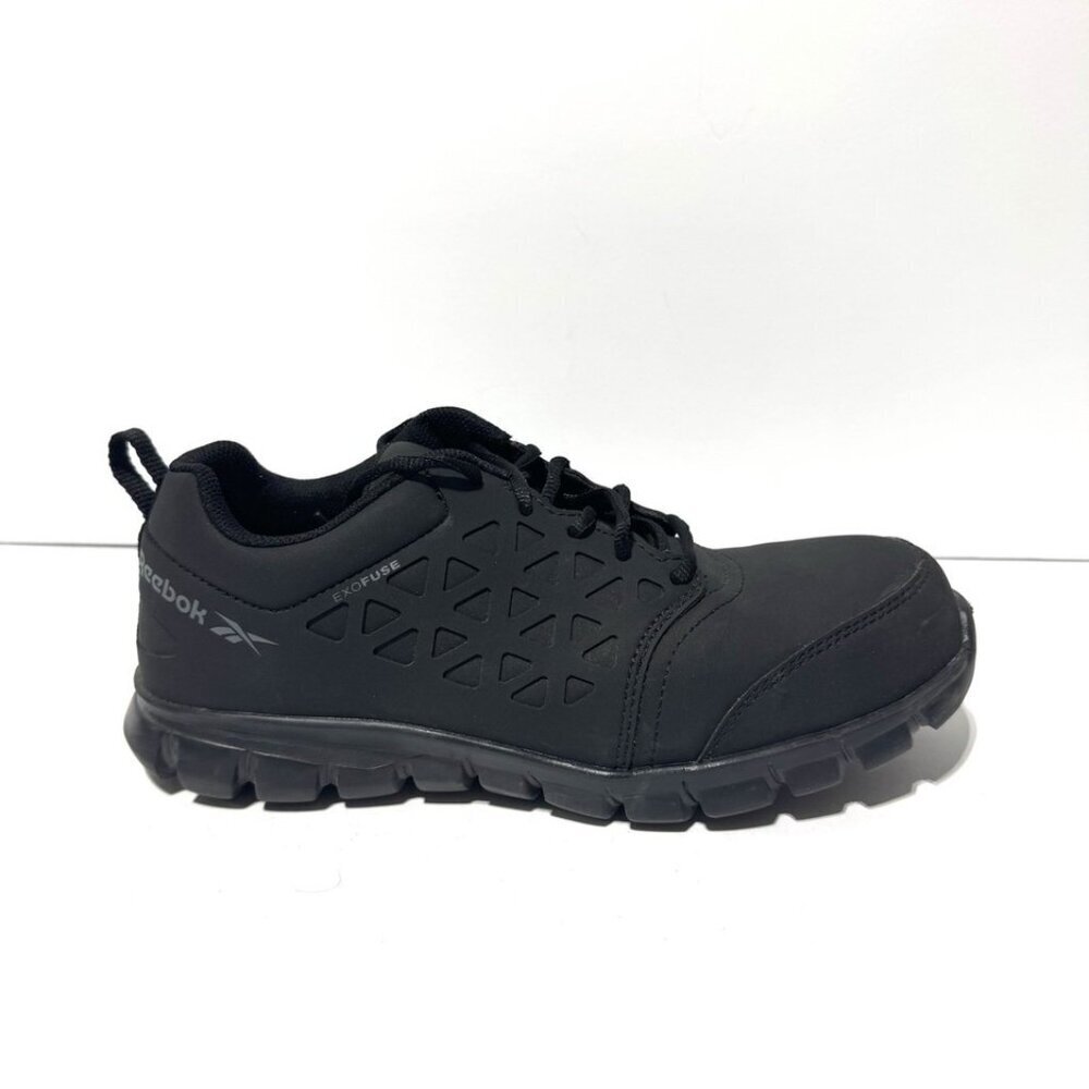 Reebok Mens Sublite Cushion Work Sneaker Black Size 8.5W